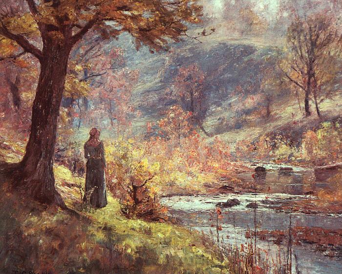 Theodore Clement Steele Morning by the Stream Spain oil painting art